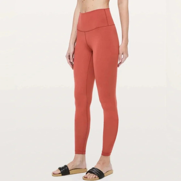 Lululemon sz 4 Wunder Under High-Rise Tight *Full-On Luxtreme 28" Brick Rose - Picture 1 of 12